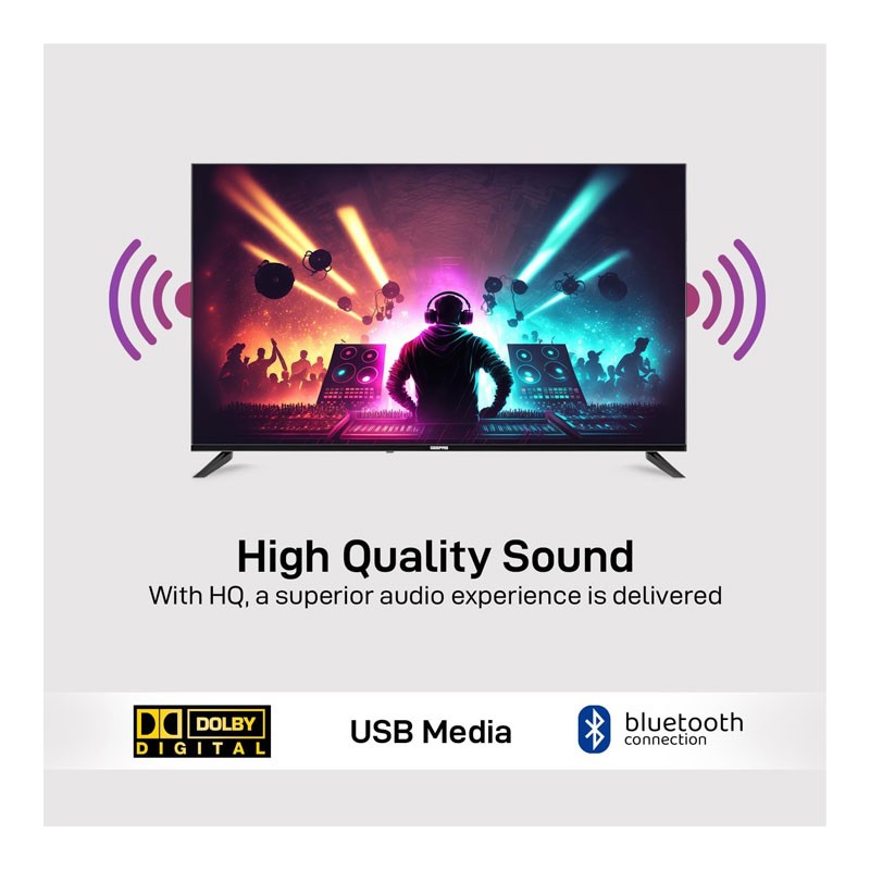Geepas, Dolby Audio, Ultra HD LED TV, Built In Chromecast, Remote Control, HDMI And USB Ports, Licensed Contents And Pre Installed Apps, WiFi And Screen Sharing, 50m Inch Google TV, GLED5006SGXHD-33566