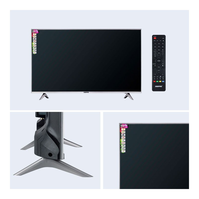 Geepas, Slim LED, 3.5mm, 1 HDMI And 2 USB Ports, WiFi, Card Slot, YouTube, Netflix, Amazon Prime Compatibility, 32 Inch Android HD Smart LED TV, GLED3202SEHD-33559