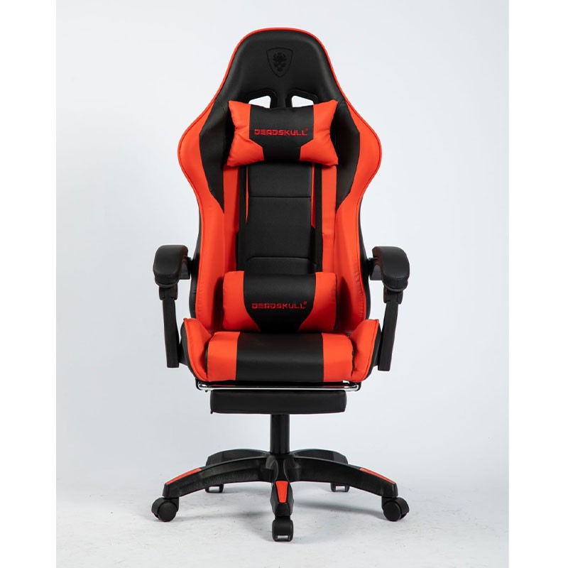 Deadskull, Computer Chair, Gaming Chair With Footrest And Headrest, Red And Black-28834