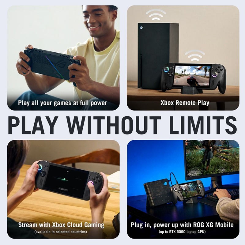 ASUS ROG Ally X Handheld Gaming PC 1TB SSD, 24GB RAM, 7inch FHD 120Hz, Windows 11 Home-35683