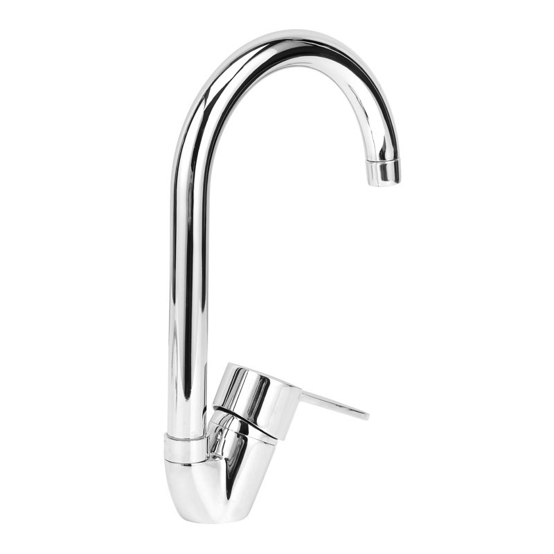 Krypton, High Quality Material In Chrome Color, Durable 40MM Ceramic Disc Cartridge, Leak Proof, 360 Degree Swiveling Spout, Hexa Series Single Lever Kitchen Mixer, KNSW6407-32615