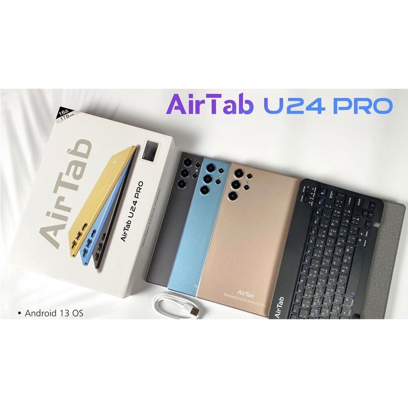 Air Tab U24 Pro, Android 13 OS, 10.1 FHD Incell, 16GB RAM, 1TB ROM, 13MP And 30MP Camera, 10000mAh Battery, Android Tablet-14613