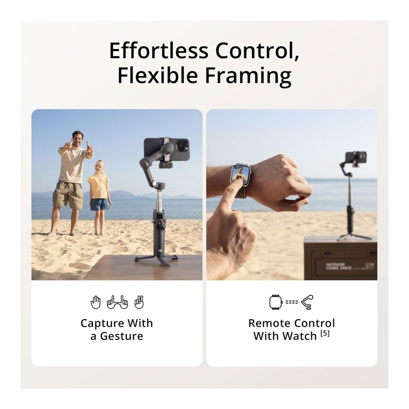 Dji Osmo Mobile 7P, Native Tracking, Lighting, 3 Axis Phone Gimbal, One Tap Edit, Built In Extension Rod And Tripod, Phone Charging, Vlogging Stabilizer YouTube Video, Gimbal Stabilizer For Smartphones-34153