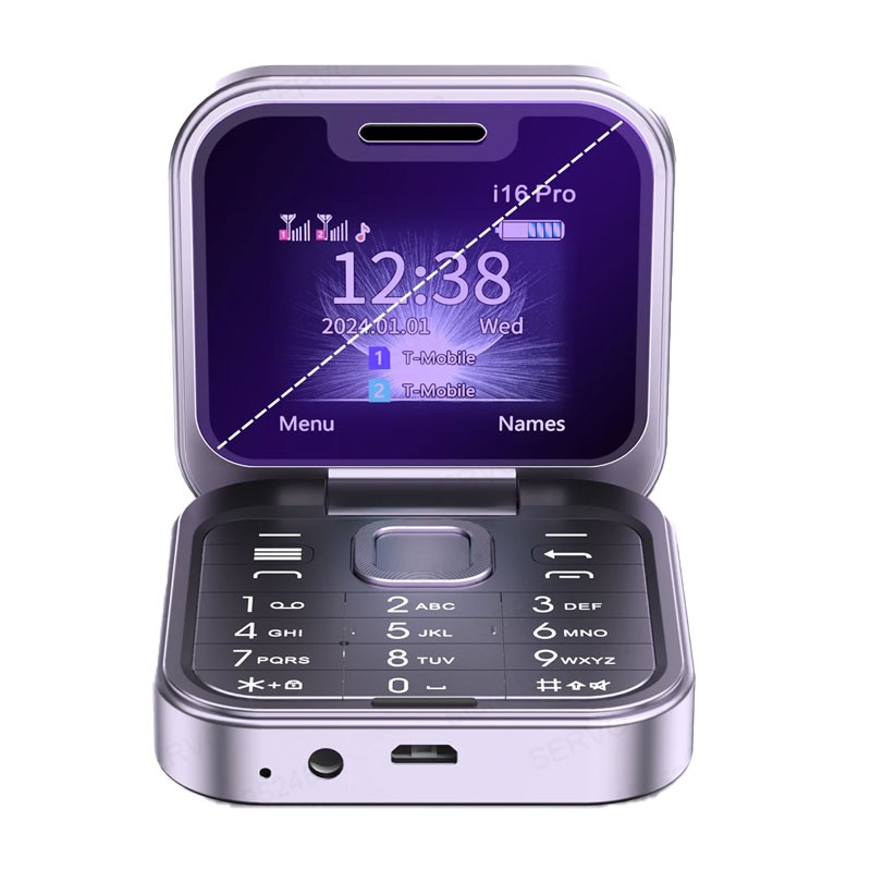Servo i16 Pro, FM Radio, Cover Screen Disply, Duel Nano sim, 1.77 inch HD Screen, Foldable Mini Mobile Phone-11597