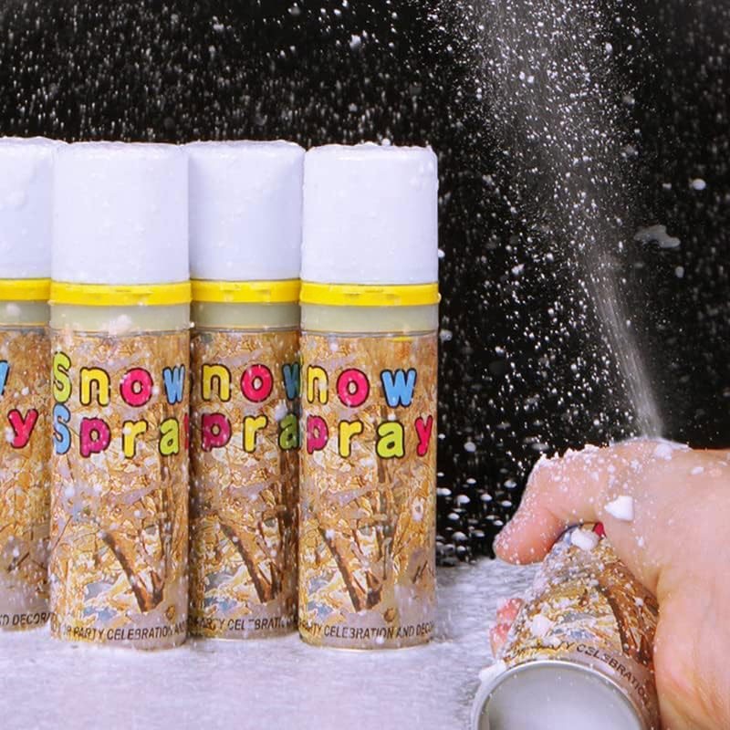 White Snow Decorative Party Spray Realistic Vanishing Snow Effect, Pack of 24 Pcs-36356