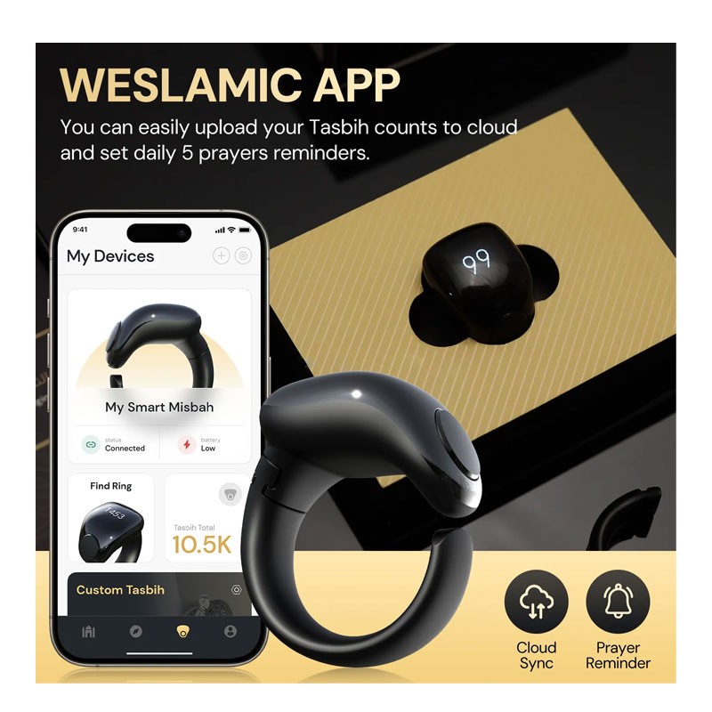Digital Counter Tasbeeh Tasbih Zikr Ring-32467