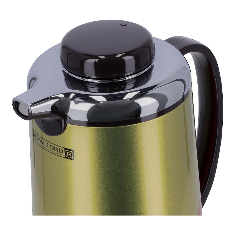 RoyalFord, BPA Free, Asbestos Free, Leak Proof Design, 1.3 And 1.9 Liters Capacity, 2 Pcs Vacuum Flask Set, Gold And Red, RF11367-31183