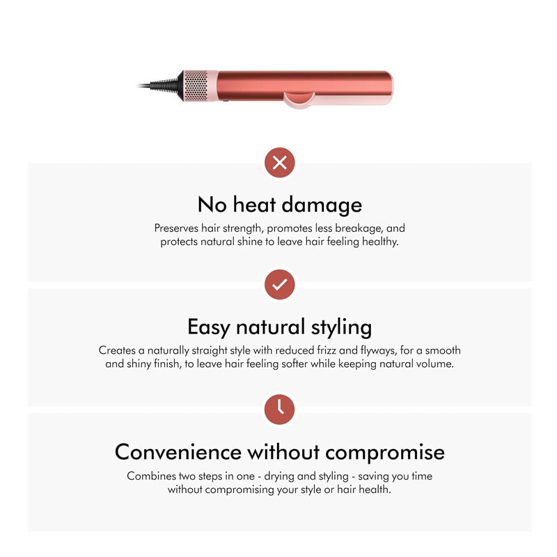 Dyson HT01 Airstrait Straightener, Bright Nickel, Rich Copper-28892