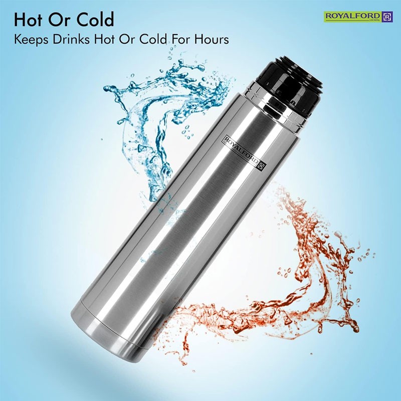 Royalford 1L Stainless Steel Vacuum Bottle -10456