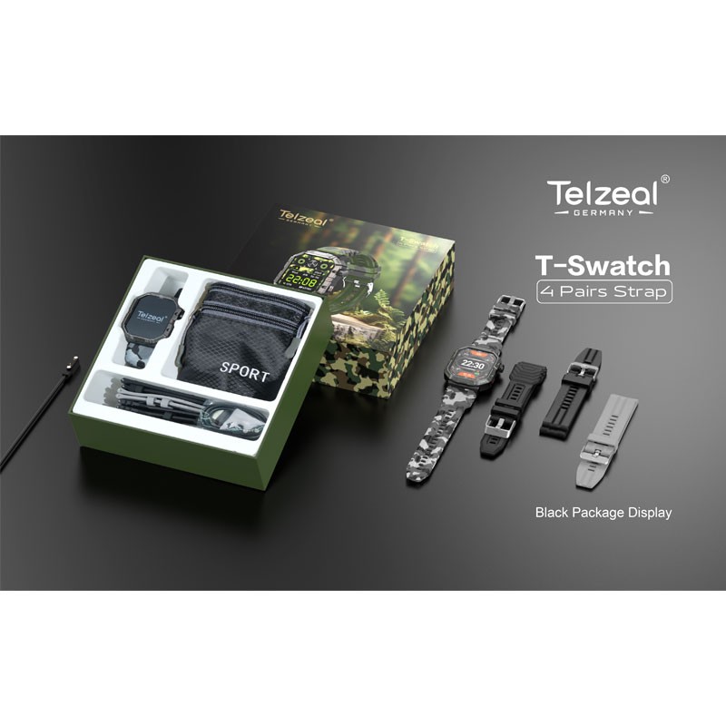 Telzeal T S Watch with 4 pair Straps Smartwatch-4710