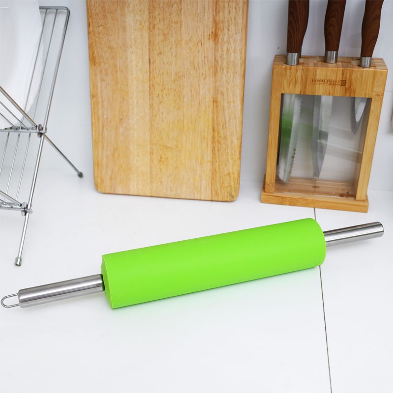 Royalford Stainless Steel Handle With Slicon Cover Rolling Pin-9445