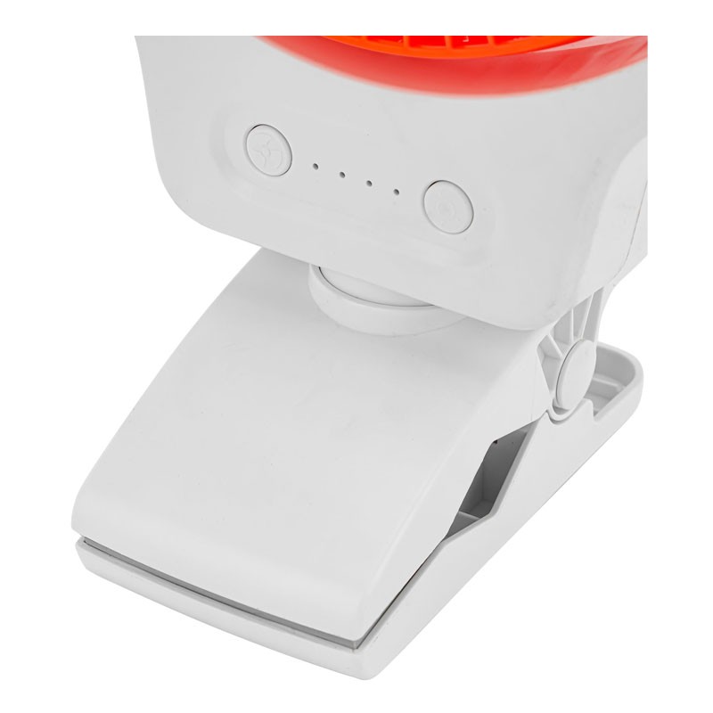 Geepas, 9 Hours Working Time, AC,DC Function, 1500mAh Lithium Battery, Two Level LED, Charging Indicator, Up And Down Tilting, Full Charged Indicator, Working Indicator, 8 Inch Multi Angle LED Clip Fan, GF21121-29625
