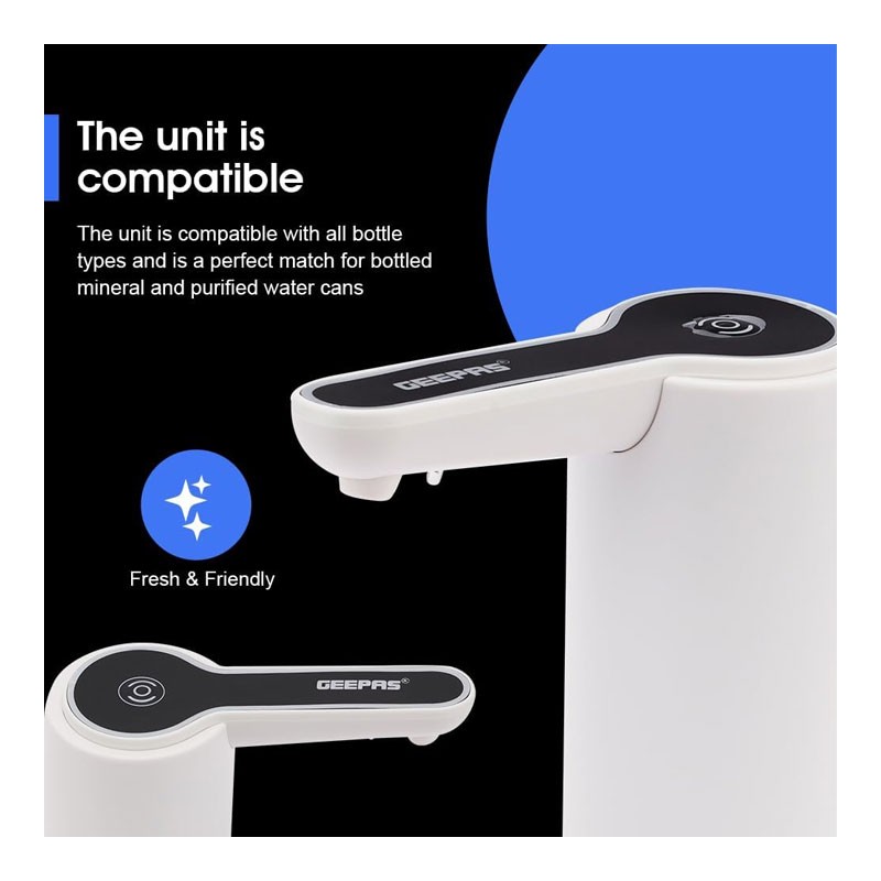 Geepas Rechargeable Mini Water Dispenser, GWD17034-32179