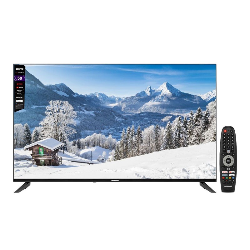 Geepas, Dolby Audio, Ultra HD LED TV, Built In Chromecast, Remote Control, HDMI And USB Ports, Licensed Contents And Pre Installed Apps, WiFi And Screen Sharing, 50m Inch Google TV, GLED5006SGXHD-33560