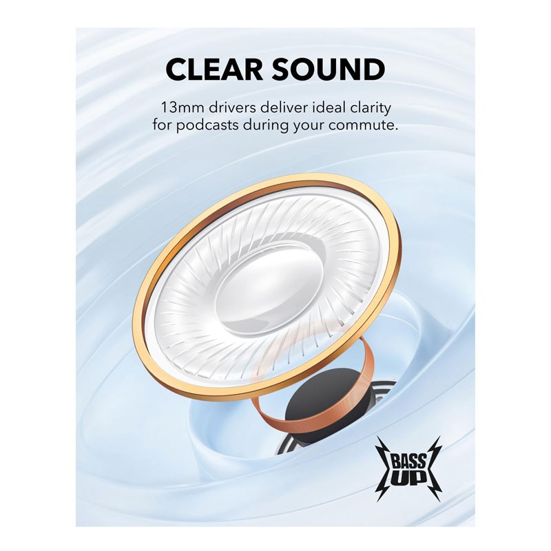 Anker Soundcore K20i, 36H Playtime, Fast Charge, Clear Sound, Comfortable Fit, ENC 2 Mic Clear Calls, Custom EQ, IPX5, App Control, Wireless Bluetooth In Ear Earbuds, Black, A3994H11-29129