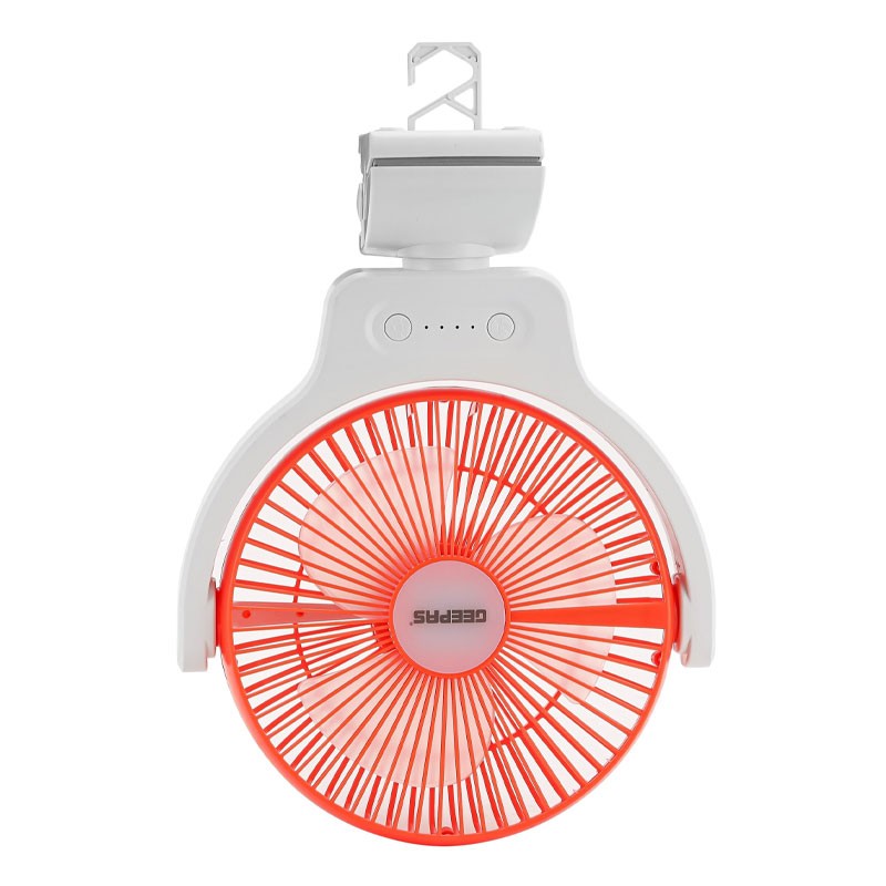 Geepas, 9 Hours Working Time, AC,DC Function, 1500mAh Lithium Battery, Two Level LED, Charging Indicator, Up And Down Tilting, Full Charged Indicator, Working Indicator, 8 Inch Multi Angle LED Clip Fan, GF21121-29623