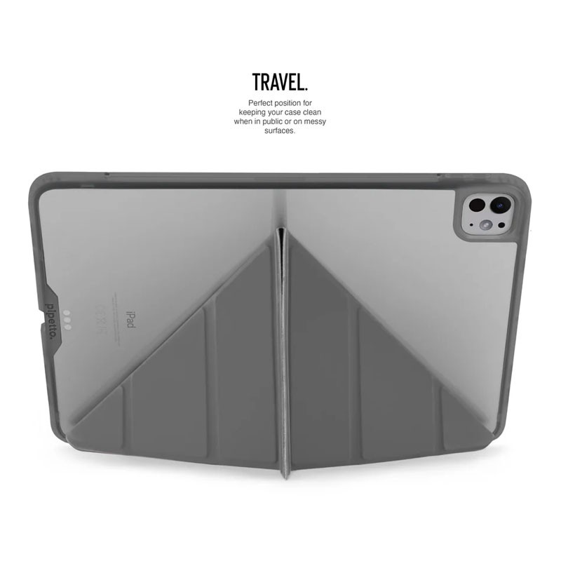 Pipetto Origami No1 Original Case For Apple iPad Pro 13 2024, Grey, P052-50-AG-34709