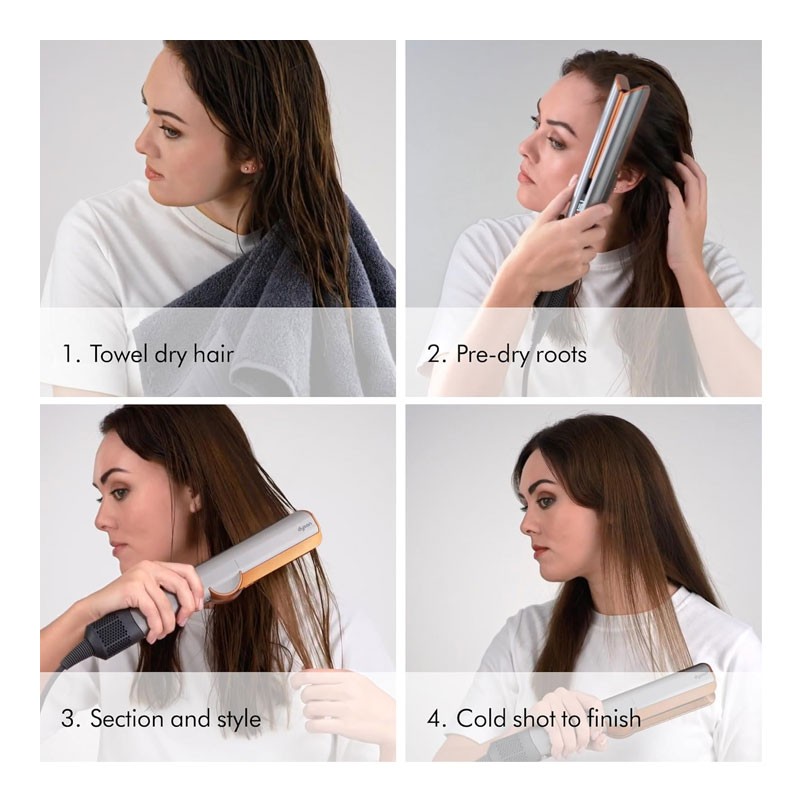 Dyson HT01 Airstrait Straightener, Bright Nickel, Rich Copper-28897