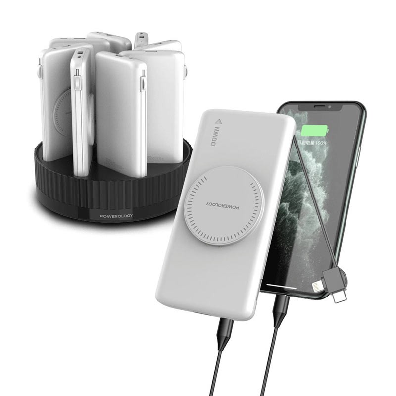 Powerology 8in1 Station 10000mAh PD 120W QC Wireless Power, Bank-35772
