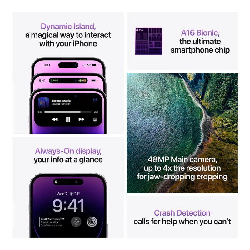 Apple iPhone 14 Pro, 256 GB Storage, 6.1 Inch Super Retina XDR Display, Always On Display, IP68, A16 Bionic Chip, Face ID, iOS 16, Smartphone, Gold-30269