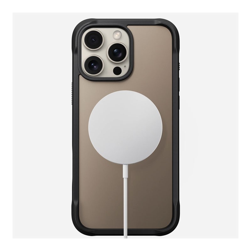 Nomad Rugged Case, 15ft Drop Protection, MagSafe And Wireless Charging Compatible, Anodized Aluminum Buttons, Protective Phone Case For iPhone 16 Pro, Desert-34274