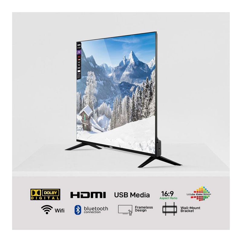 Geepas, Dolby Audio, Ultra HD LED TV, Built In Chromecast, Remote Control, HDMI And USB Ports, Licensed Contents And Pre Installed Apps, WiFi And Screen Sharing, 50m Inch Google TV, GLED5006SGXHD-33567