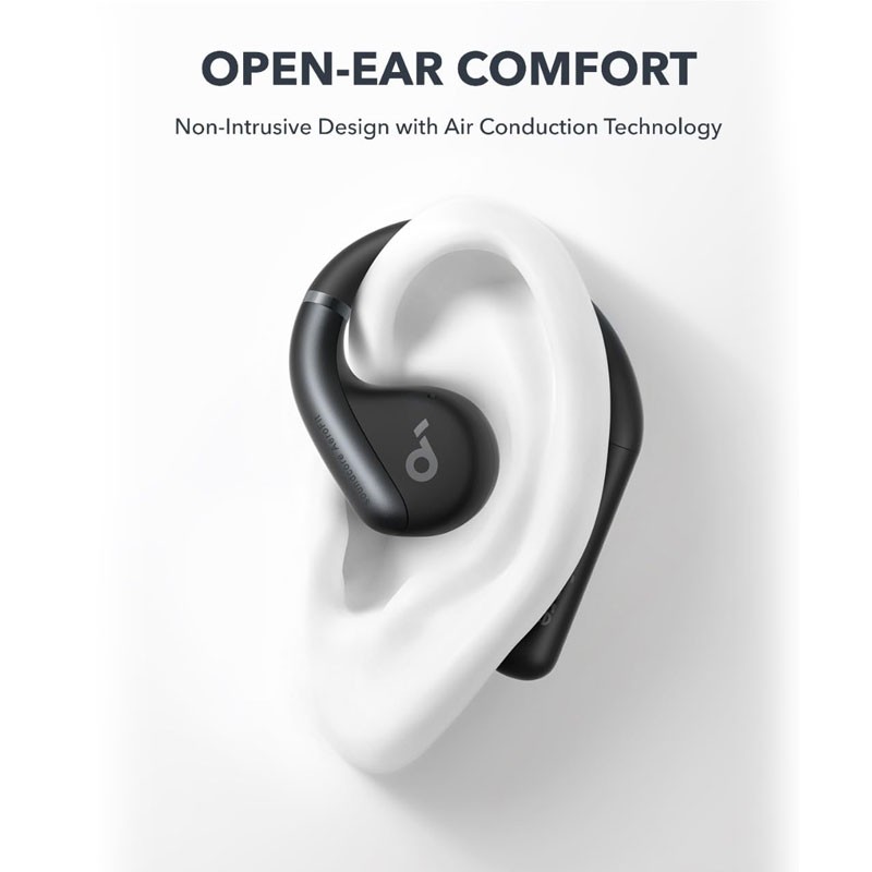 Anker Soundcore AeroFit, Ultra Comfort, Snug Fit, Ergonomic Ear Hook, Balanced Sound, IPX7 Waterproof, 42H Playtime, Bluetooth 5.3, App Control, Clear Calls, Wireless Superior Comfort Open Ear Earbuds, A3872H11-21576