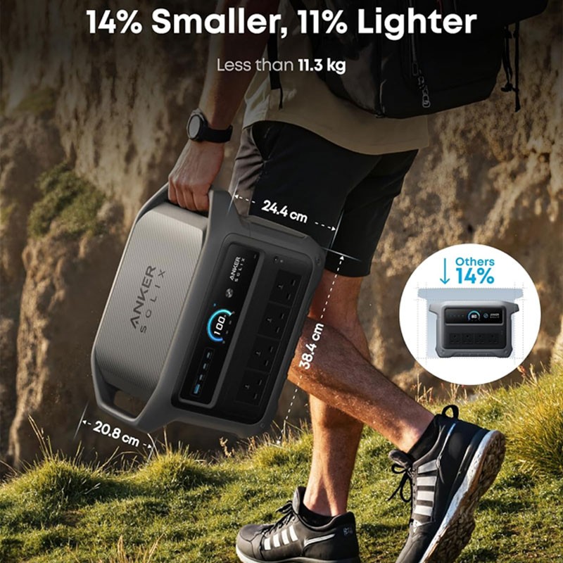 Anker SOLIX C1000 Gen 2, 1024Wh, LiFePO4, 2000W Output, Portable Power Station A17632A1-36535