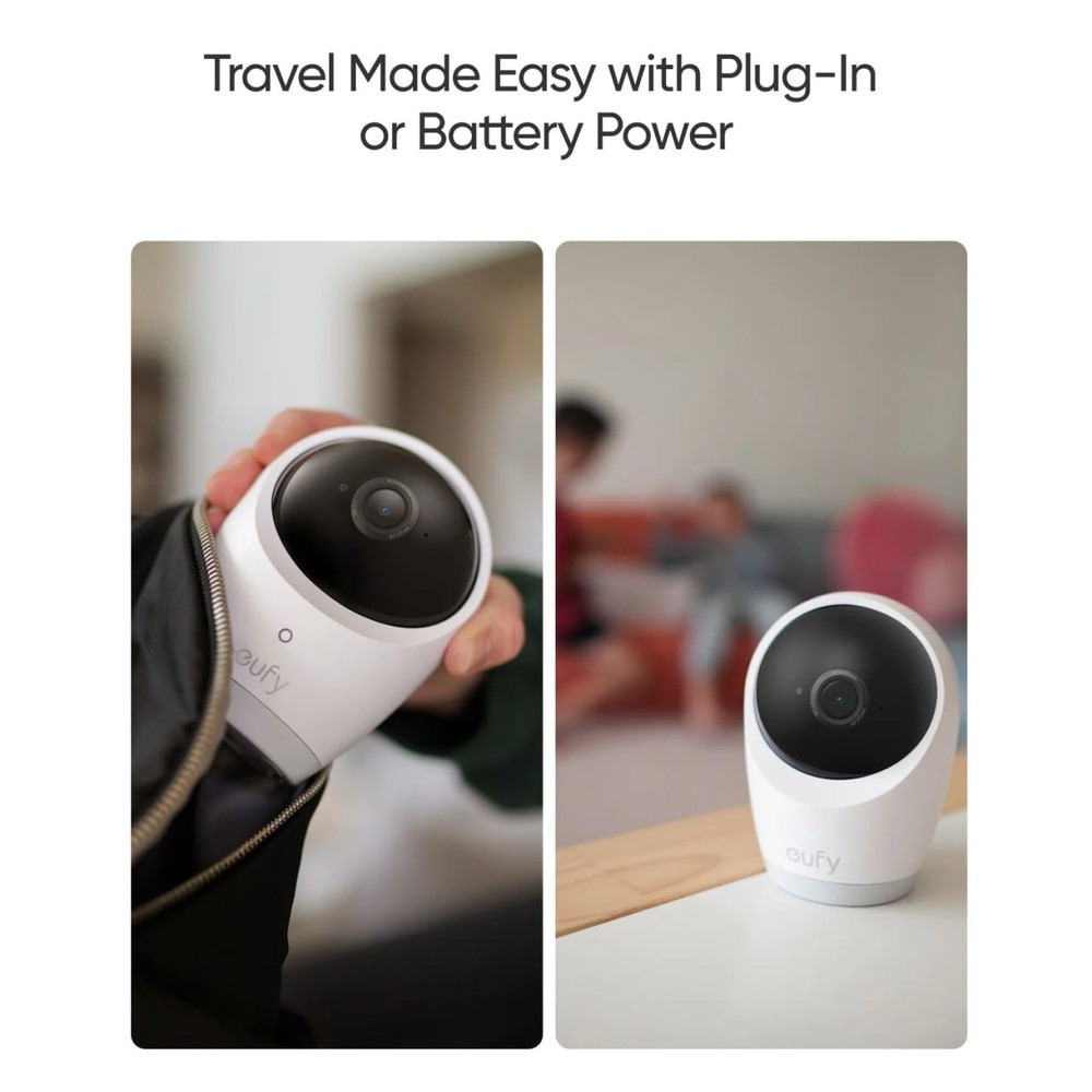 Anker eufy Baby Monitor E21, 1080p HD Video, Night Vision, Two Way Audio, White, E21-38658