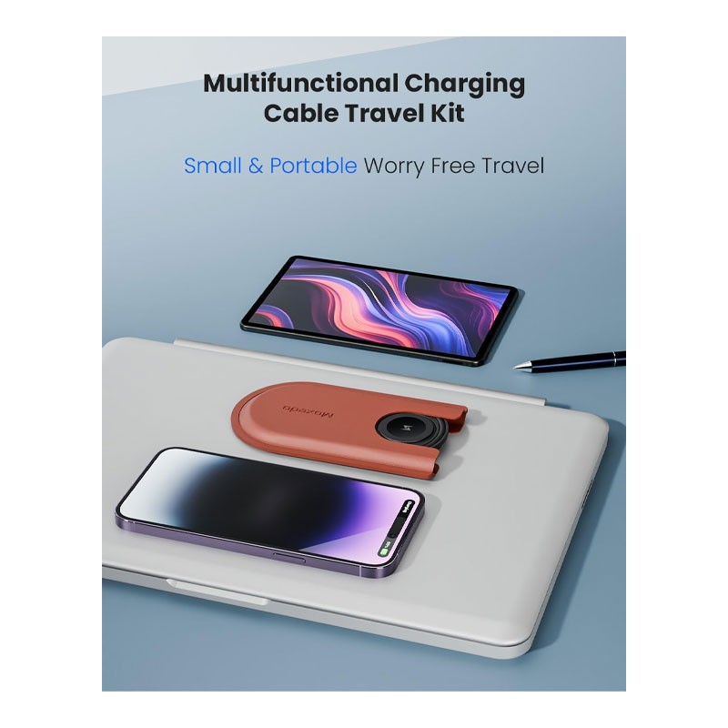 Moxedo Multi Function Charging Cable Interchangeable Cable Interface Conversion Kit, Watch Charger, USB C Cable, USB C To USB-A, USB C To Lightning, Card Slot, Ejector Pin, Travel Kit, MX-CTK011-32867