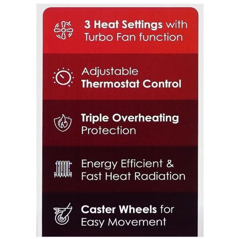 ELBID 2400W Oil Filled Radiator Heater, 9 Fins Indoor Room Heater, HY-B12-F9-36452