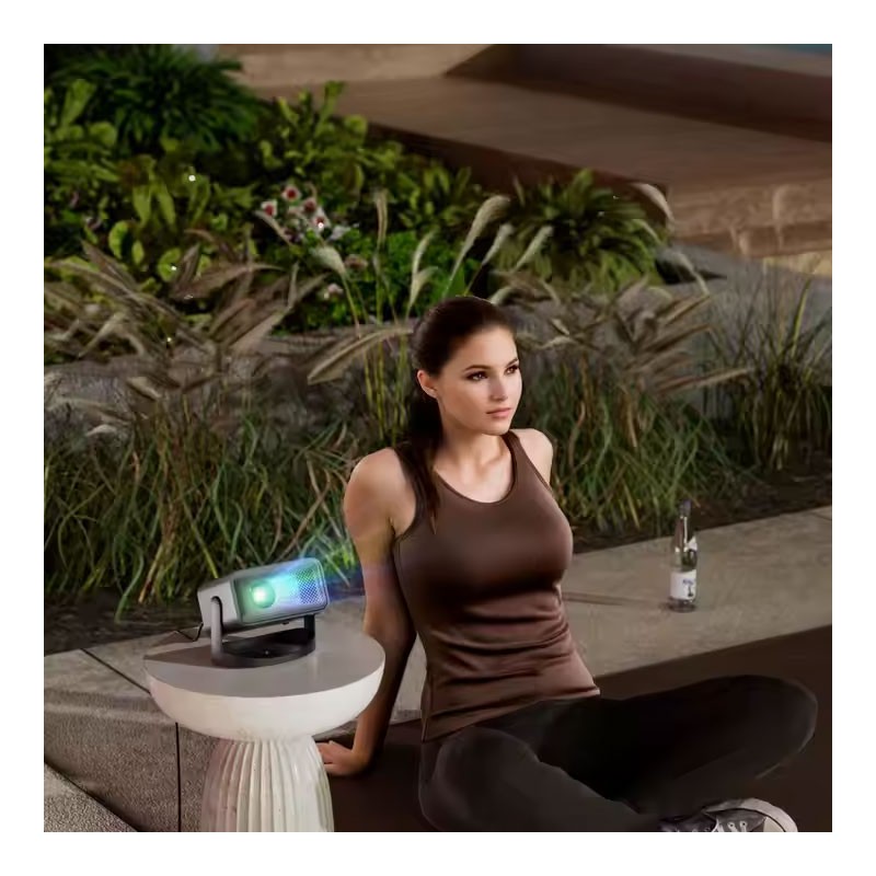Portable Intelligent Multifunctional Pan Tilt 1080p Full HD Projector With Electronic Focusing-34396