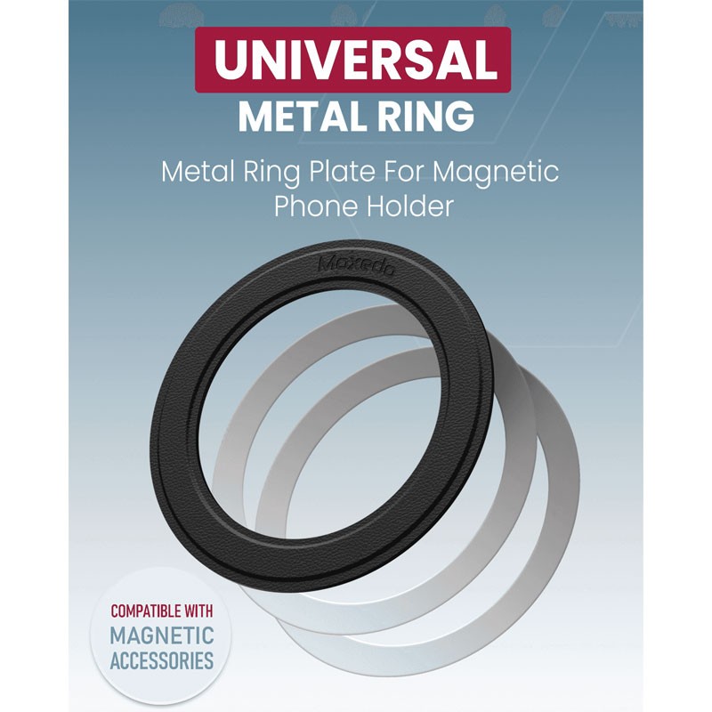 Moxedo Universal Metal Ring For Magnetic Phone Holder Magsafe Converter Strong Adhesive 1mm Thickness With Metal Plates Compatible For All Mobiles, ‎MX-CM051-28549