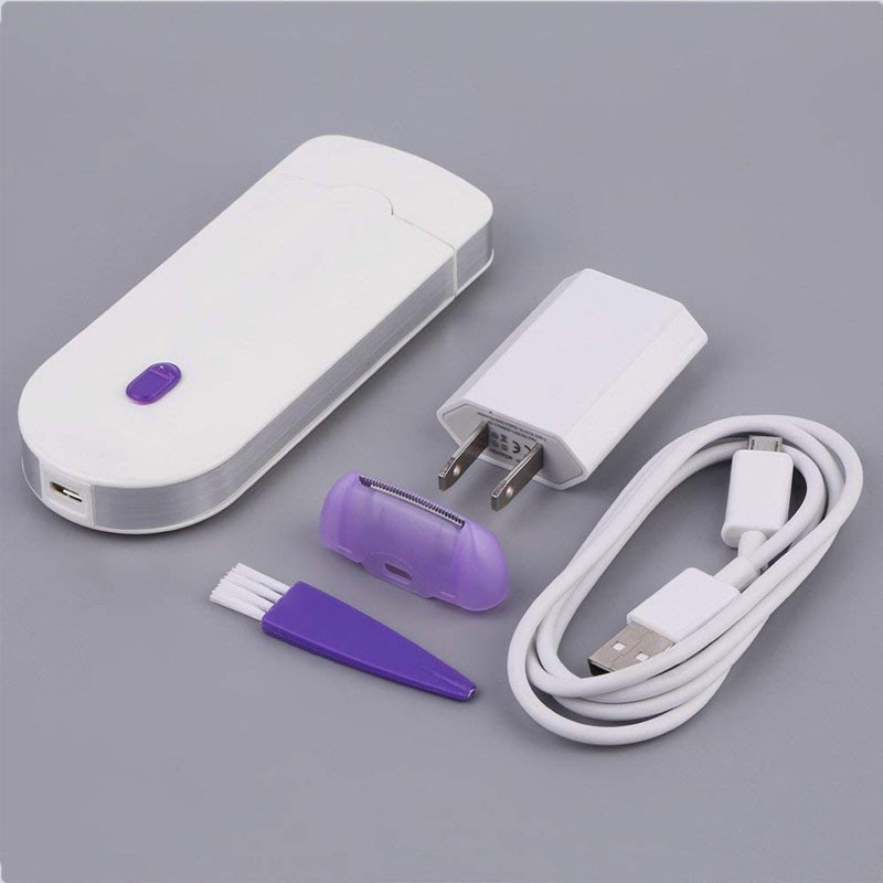 2 in 1 Portable Professional Painless USB Rechargeable Fast Hair Removal Trimmer-10693