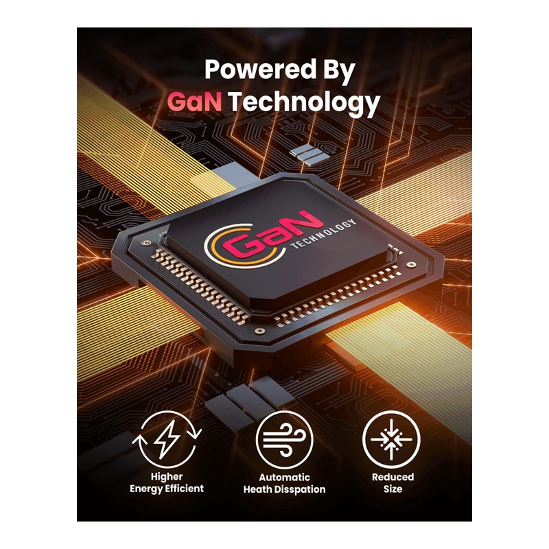 Moxedo Volton Pro PD GaN Charger 65W PD 3.0 With Dual USB-C, 1 USB A Port Adapter Wall Charger, MX-C029-34079