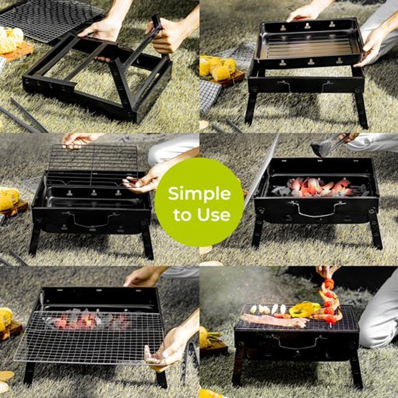 Royalford 35x27x20CM BBG Stand With Grill 1X12-1256