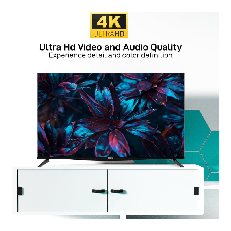Geepas, Dolby Audio, Ultra HD LED TV, Built In Chromecast, Remote Control, HDMI And USB Ports, Licensed Contents And Pre Installed Apps, WiFi And Screen Sharing, 50m Inch Google TV, GLED5006SGXHD-33562