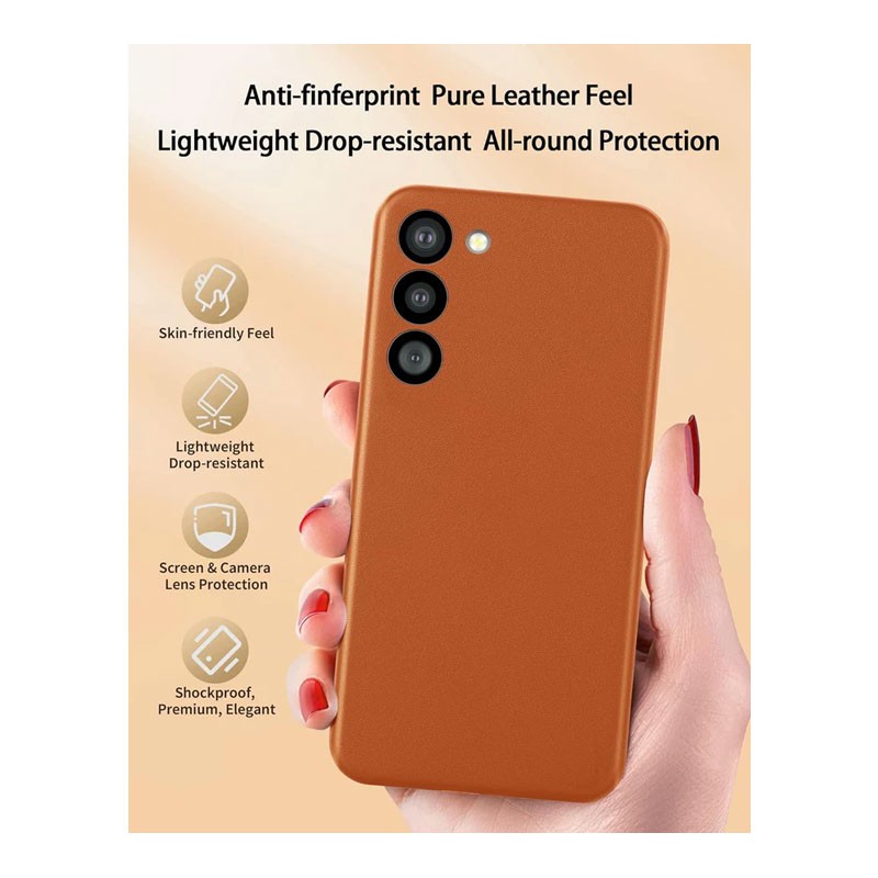 Samsung Galaxy S24 Plus Vegan Leather Case, Brown, GPFPS926HCAAW -32008