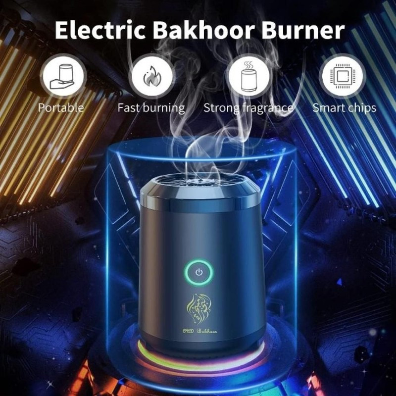 OUD Bukhoor BK-18 Electric Incense Burner, Premium Bakhoor Burner, Black, BK-18-37972