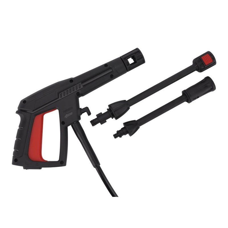 Geepas, Carbon Brush Motor, 1400W, 7L/min Maximum Flow, Includes Spray Gun With Adjustable Nozzle, 5M Cord And Hose, Removing Dust Mud Dirt, 110bar High Pressure Washer, GPW1411-240-33849