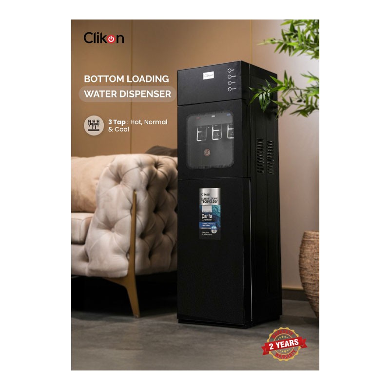 Clikon, Danfu Compressor, Hot, Cold And Normal Water, Bottom Loading Water Dispenser With 3 Tap, CK4060-35137