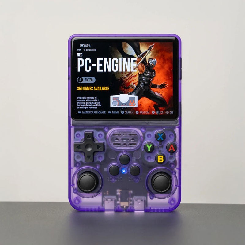 R36S Handheld Gaming Console 3.5 Inch Retro Handheld Video Games Consoles Built in Rechargeable Battery, Portable Style Preinstalled Hand Held Game Consoles System, Black -36454