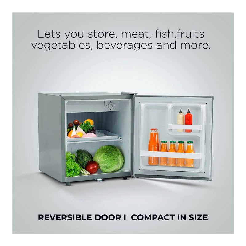 Clikon 48 Liter Mini Refrigerator, Adjustable Trays, Child Lock System, Compact Size Single Door Fridge, CK6002-35207