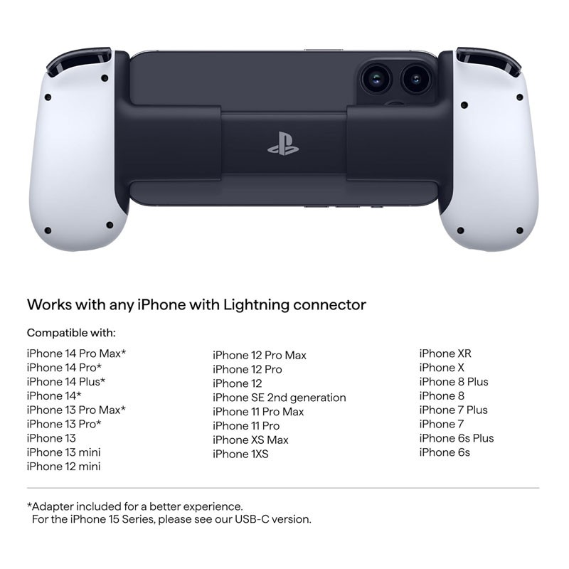 Playstation Backbone One, Turn Your iPhone Into A Gaming Console, PlayStation Edition Mobile Gaming Controller For iPhone With Lightning Connection-26574