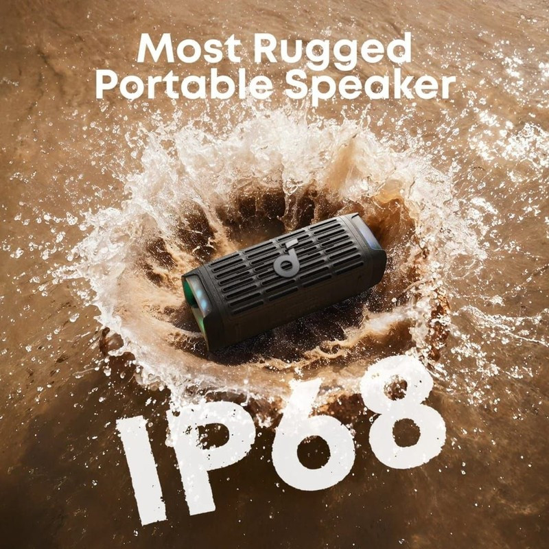 Anker Soundcore Boom 3i Premium Portable Speaker with Massive Bass, Waterproof Design, Black, D5100010-36824