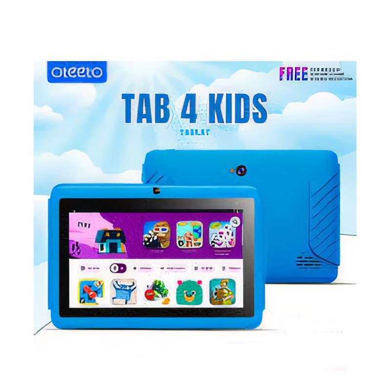 Oteeto Tab 4 Kids, 4GB RAM, 128GB ROM, 7 Inch IPS Display, 3000 mAh Battery, Toughened Glass, Android Kids Wifi Tablet-16012