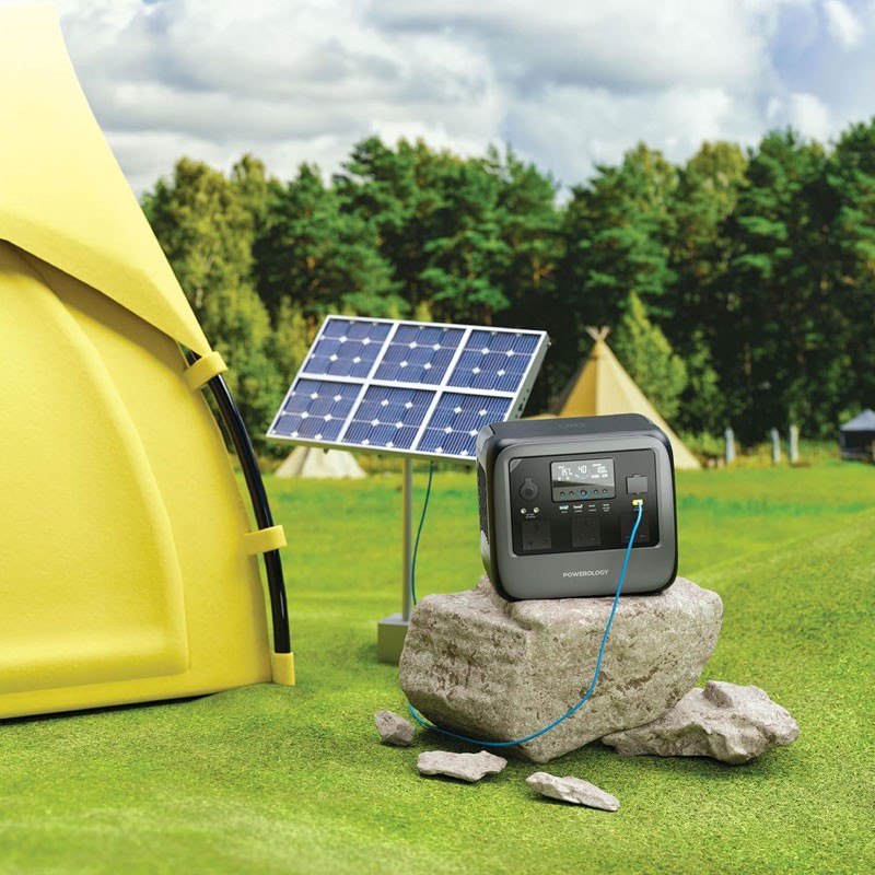 Powerology Pater 3 Portable Power Station 1200W, Gray , PWGC1200GY-36277