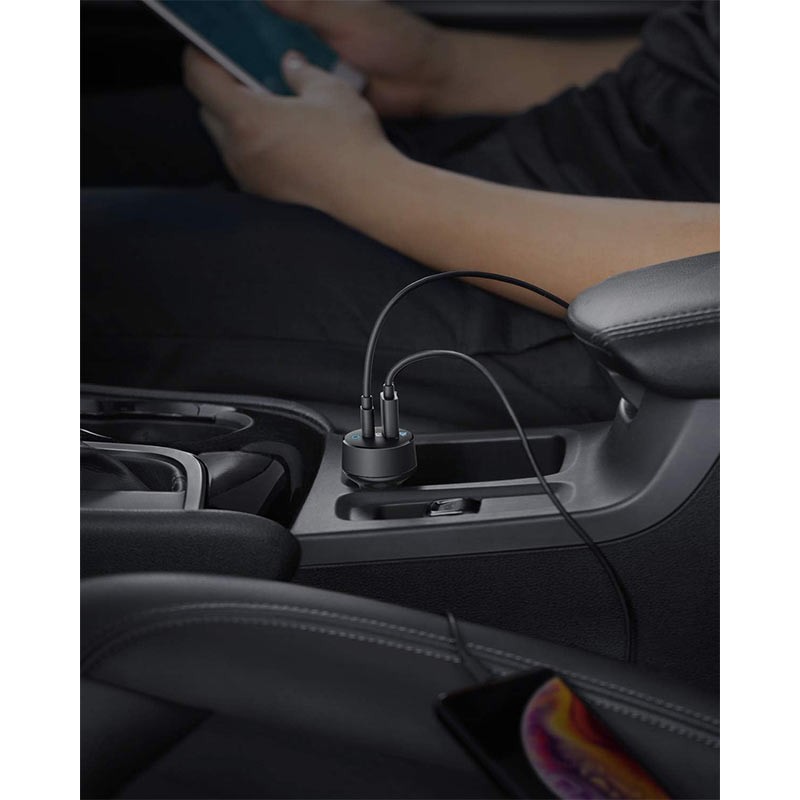 Anker PowerDrive PD+ 2 Port 45W Dual USB-C Fast Car Charger, A2732HF1-35508