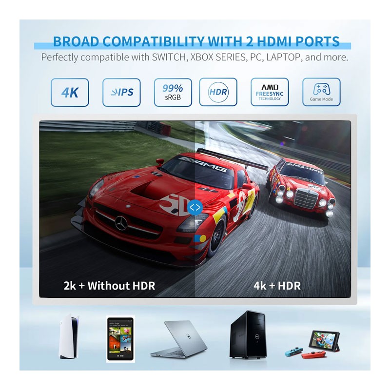 G Story 14 Inch IPS 4k 60Hz Portable Gaming Display Monitor For PS5 Slim, GS140PU-31465