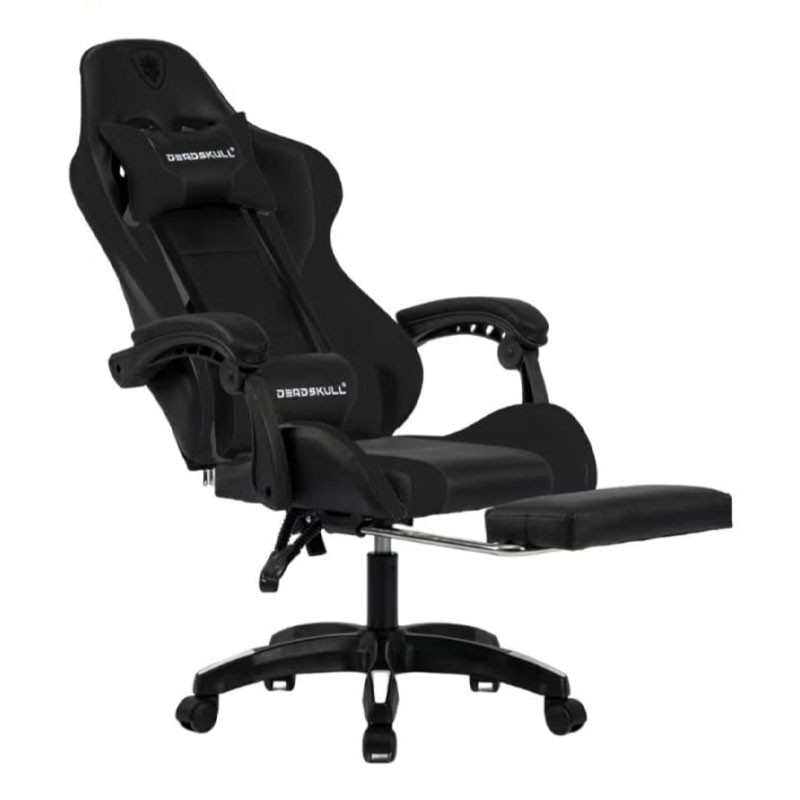 Deadskull, Computer Chair, Gaming Chair With Footrest And Headrest, Black-28833